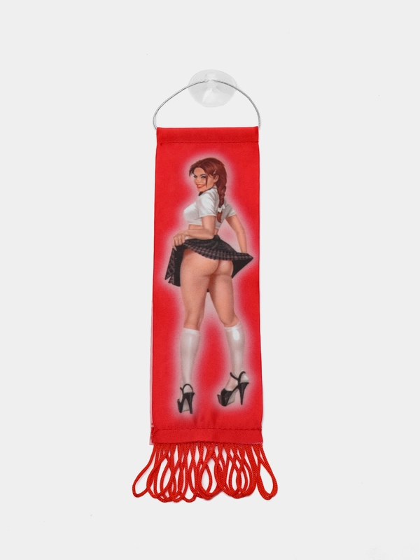 Вымпел "Мерседес", красный, 5,5 х 20 см