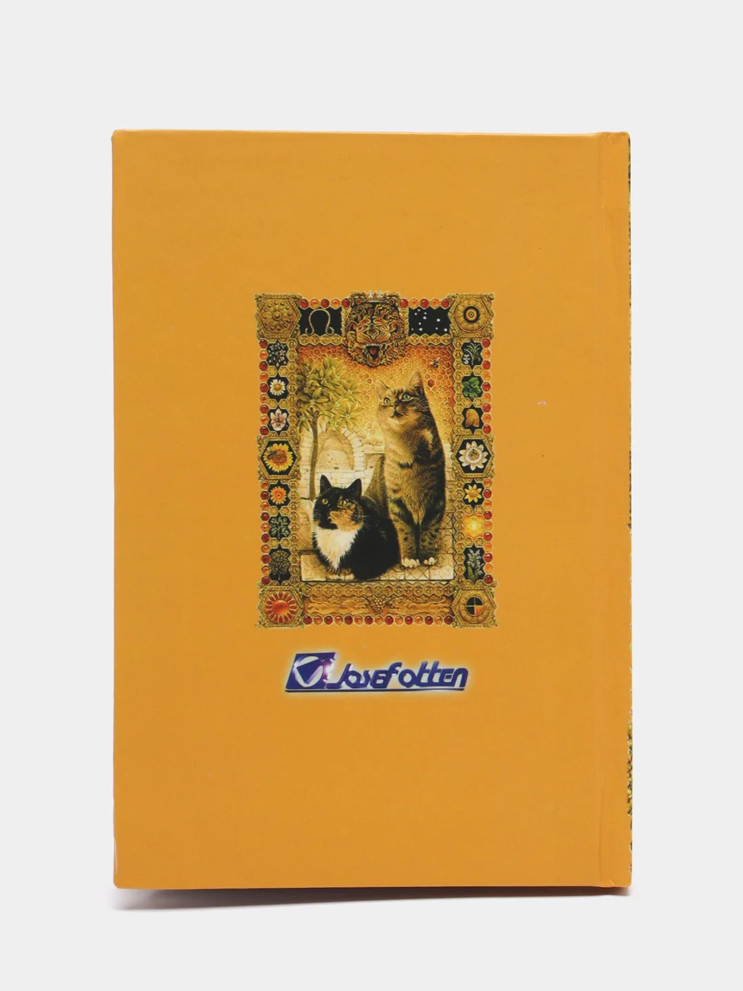 Желтый книжка записная "Кошечки", вырубка, обложка плотный картон, 9 х 13 см, 112 страниц