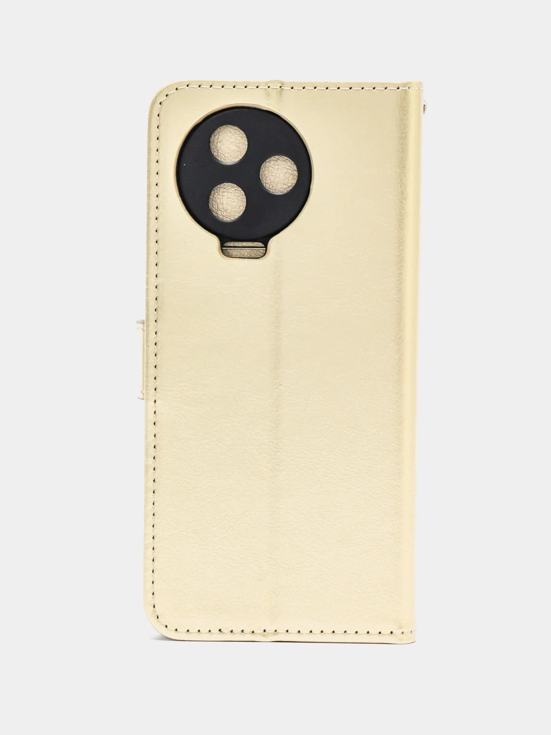 Золотой чехол-книжка с магнитной застежкой для Infinix Note 12 Pro / Note 12 2023, Ноут 12 Про