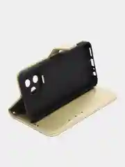 Золотой чехол-книжка с магнитной застежкой для Infinix Note 12 Pro / Note 12 2023, Ноут 12 Про