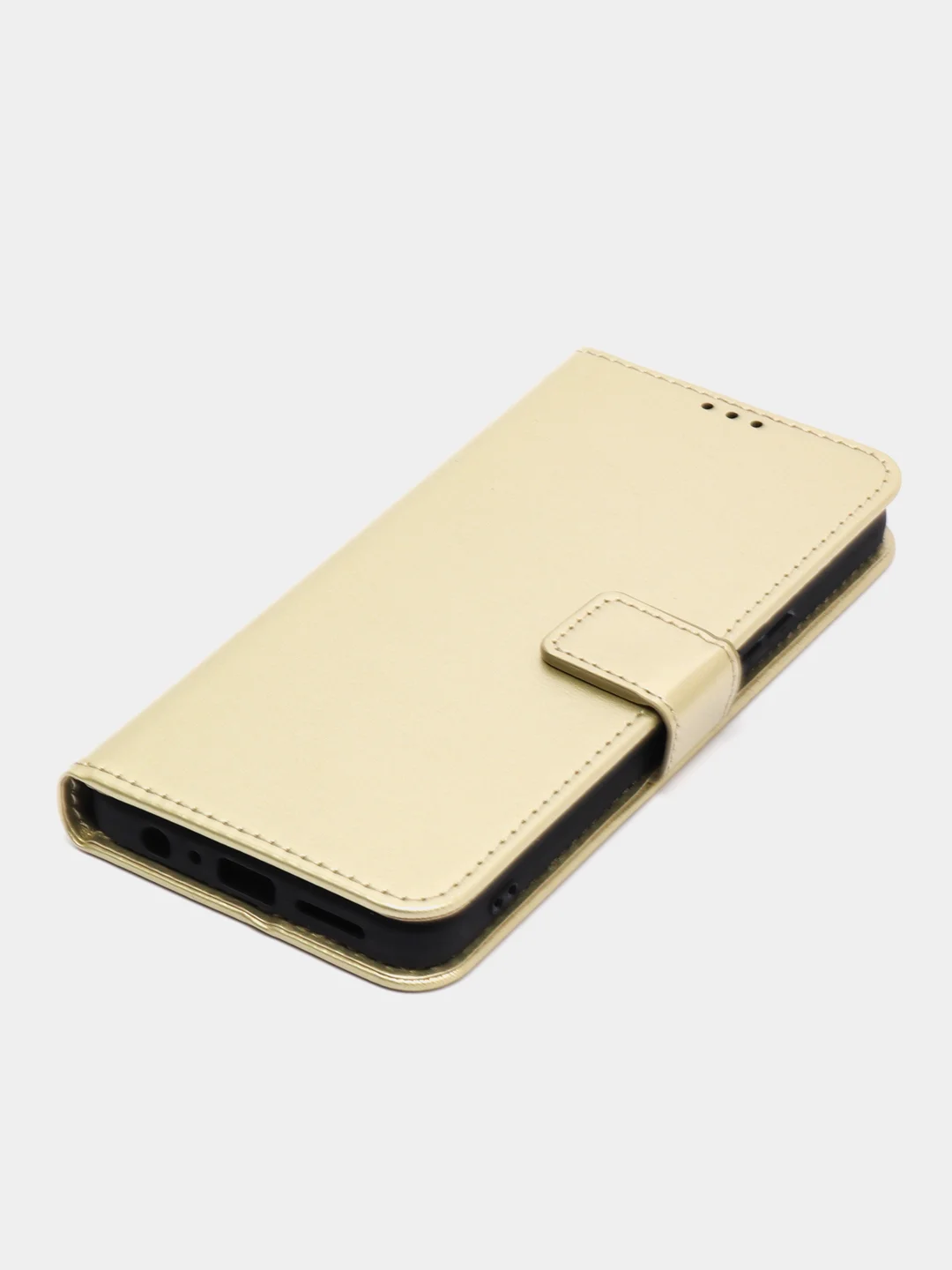 Золотой чехол-книжка с магнитной застежкой для Infinix Note 12 Pro / Note 12 2023, Ноут 12 Про