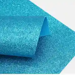 Бирюзовый фоамиран глиттерный для творчества 20*30 см