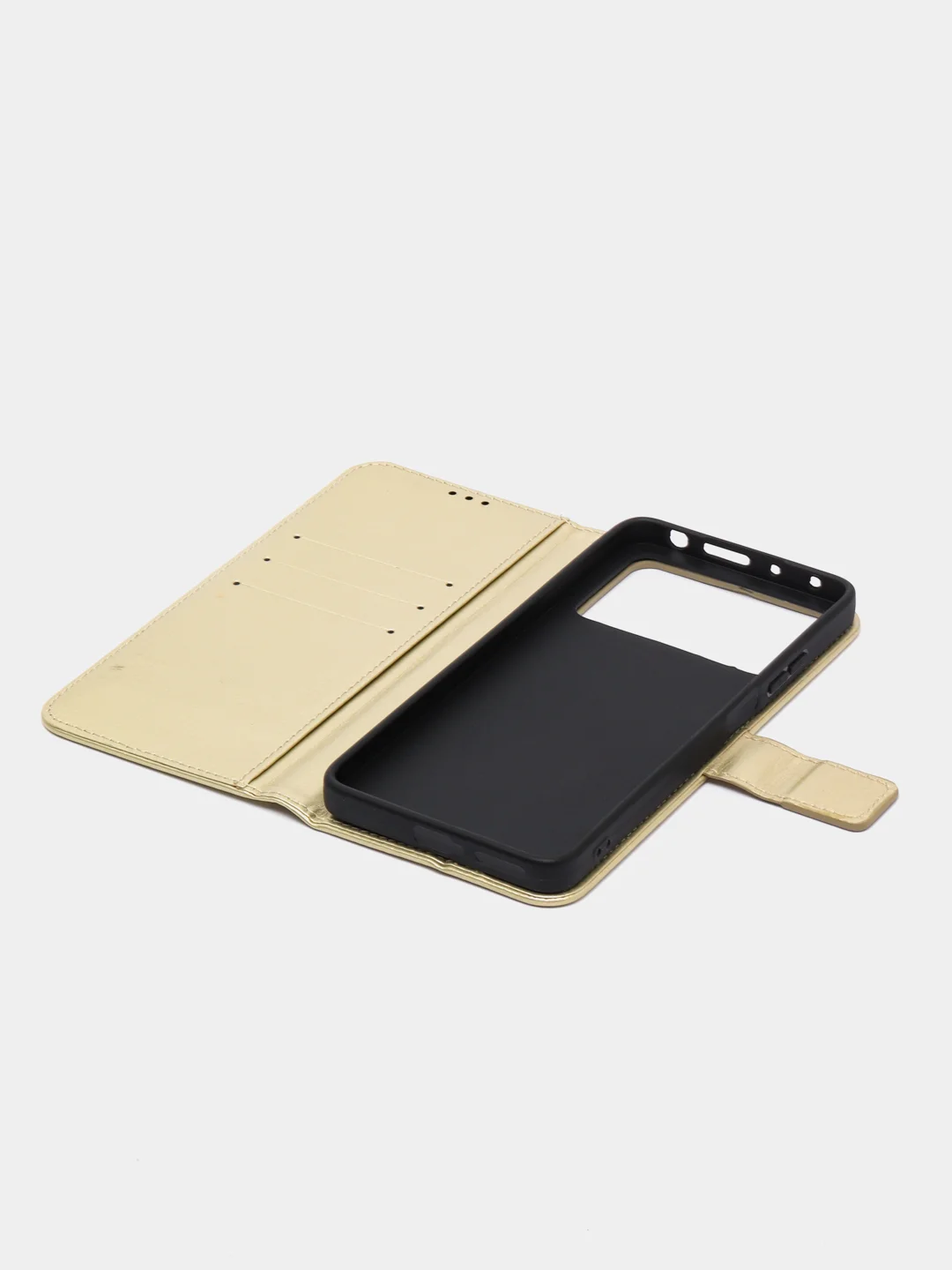 Золотой чехол-книжка с магнитной застежкой для Xiaomi Poco X4 Pro 5G (Сяоми Поко Х4 Про 5г)