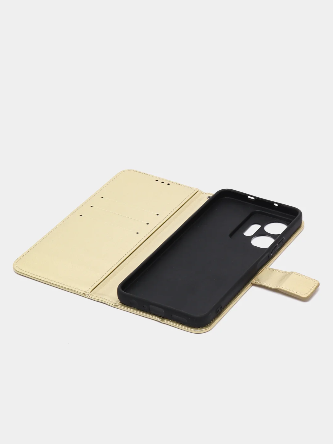 Золотой чехол-книжка с магнитной застежкой для Infinix ZERO 20 (Инфиникс Зеро 20)