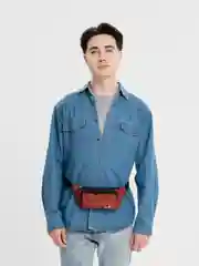 Бордовый поясная сумка