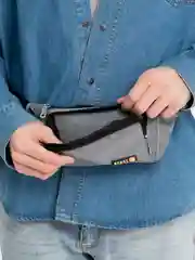 Серый поясная сумка