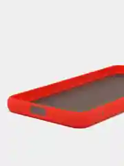 Красный чехол пластиковый на Samsung Galaxy S21 FE (Самсунг С21 ФЕ), матовый, с цветными кнопками