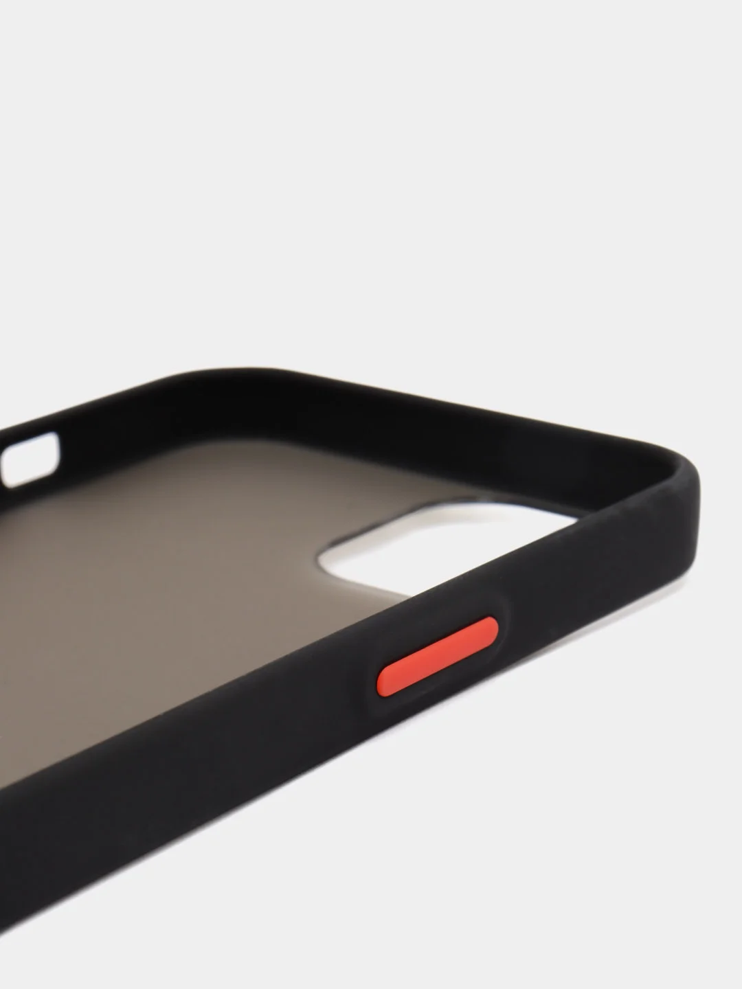 Черный чехол iPhone 13 (Айфон 13), пластиковый, матовый, с цветными кнопками