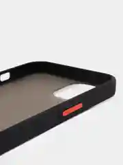 Черный чехол iPhone 13 (Айфон 13), пластиковый, матовый, с цветными кнопками