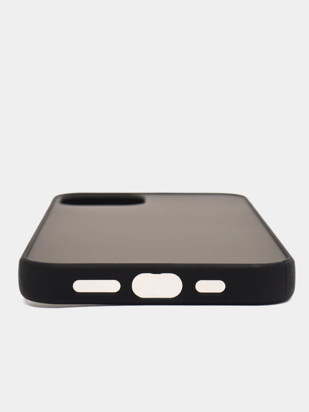 Черный чехол iPhone 13 (Айфон 13), пластиковый, матовый, с цветными кнопками
