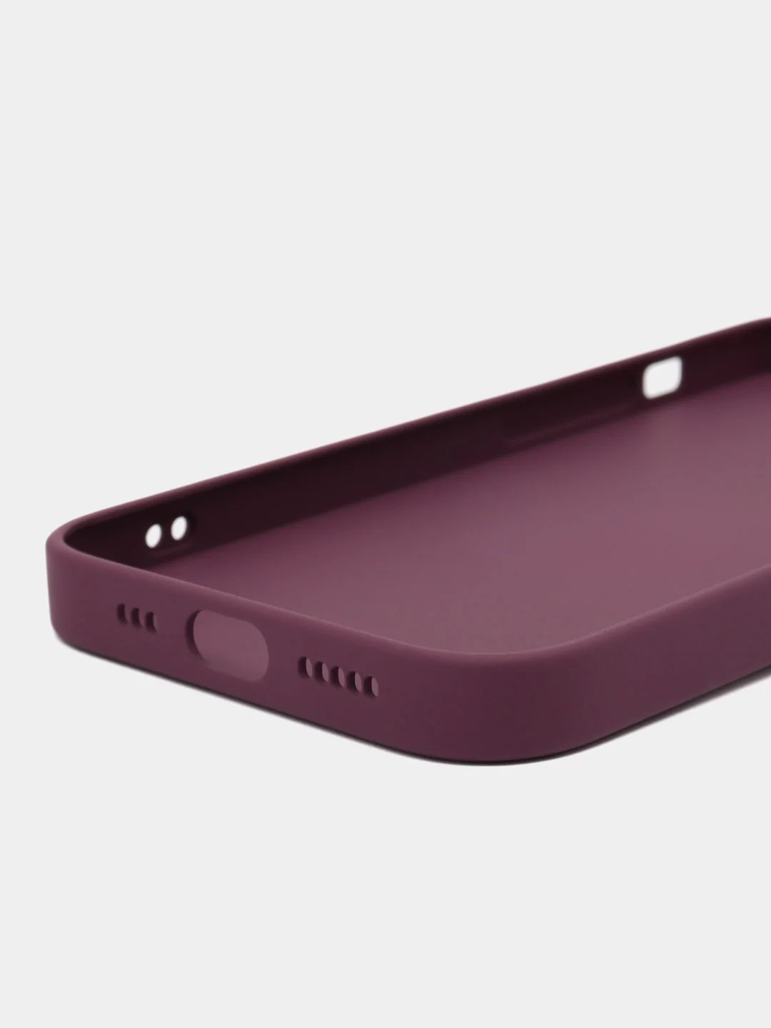 Тёмно-бордовый чехол iPhone 11, 12, 13 Pro Max, 14 Plus, твердый пластиковый глянцевый под стекло