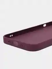 Тёмно-бордовый чехол iPhone 11, 12, 13 Pro Max, 14 Plus, твердый пластиковый глянцевый под стекло