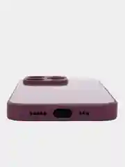 Тёмно-бордовый чехол iPhone 11, 12, 13 Pro Max, 14 Plus, твердый пластиковый глянцевый под стекло