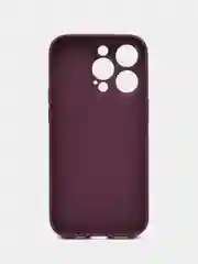 Тёмно-бордовый чехол iPhone 11, 12, 13 Pro Max, 14 Plus, твердый пластиковый глянцевый под стекло