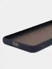 Темно-синий чехол пластиковый на Samsung Galaxy S21 FE (Самсунг С21 ФЕ), матовый, с цветными кнопками