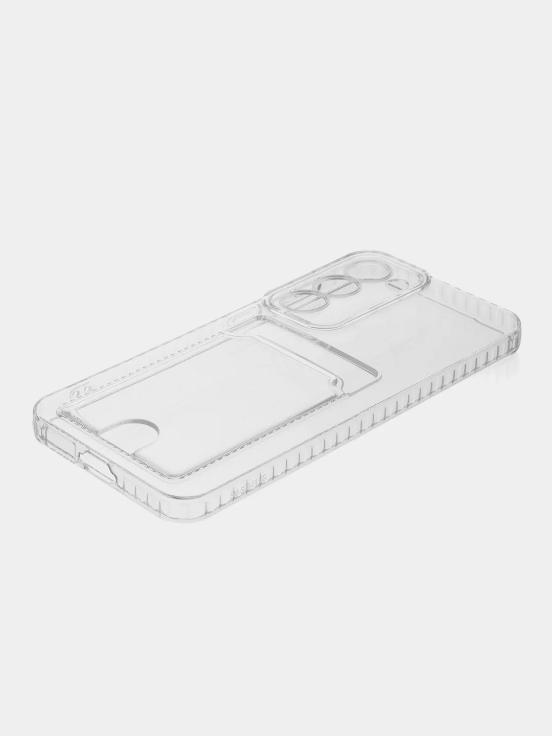 Марсала чехол Samsung Galaxy S23 Plus Галакси С23 Плюс прозрачный силиконовый с карманом для карты