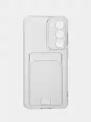 Марсала чехол Samsung Galaxy S23 Plus Галакси С23 Плюс прозрачный силиконовый с карманом для карты