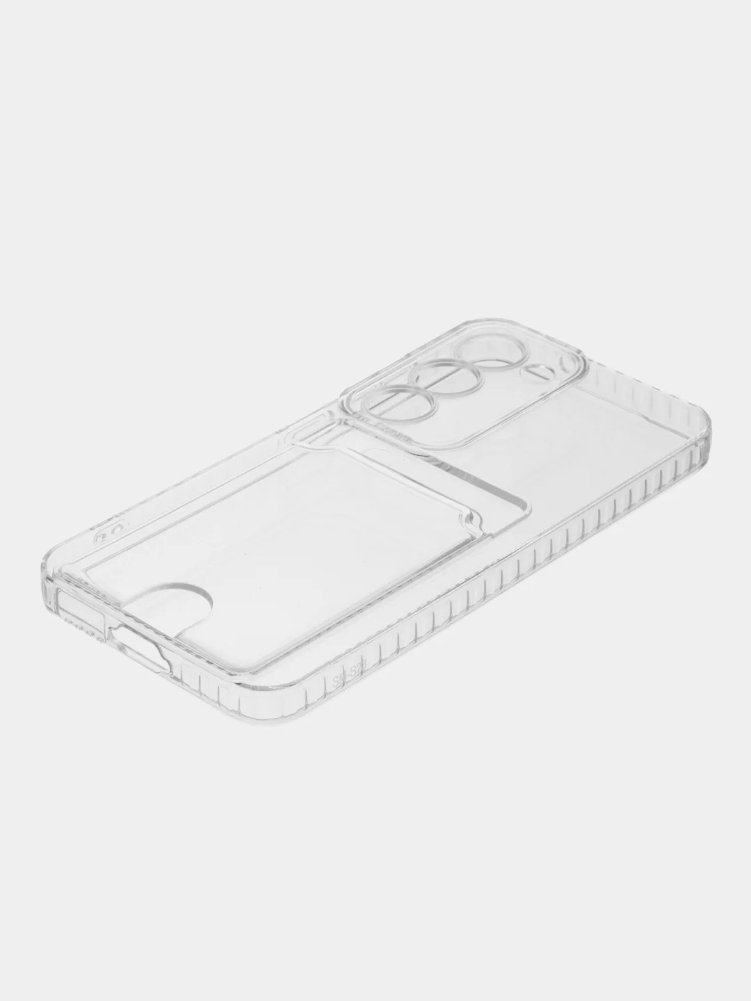 Марсала чехол Samsung Galaxy S23, Самсунг Галакси С23 прозрачный, силиконовый с карманом для карты