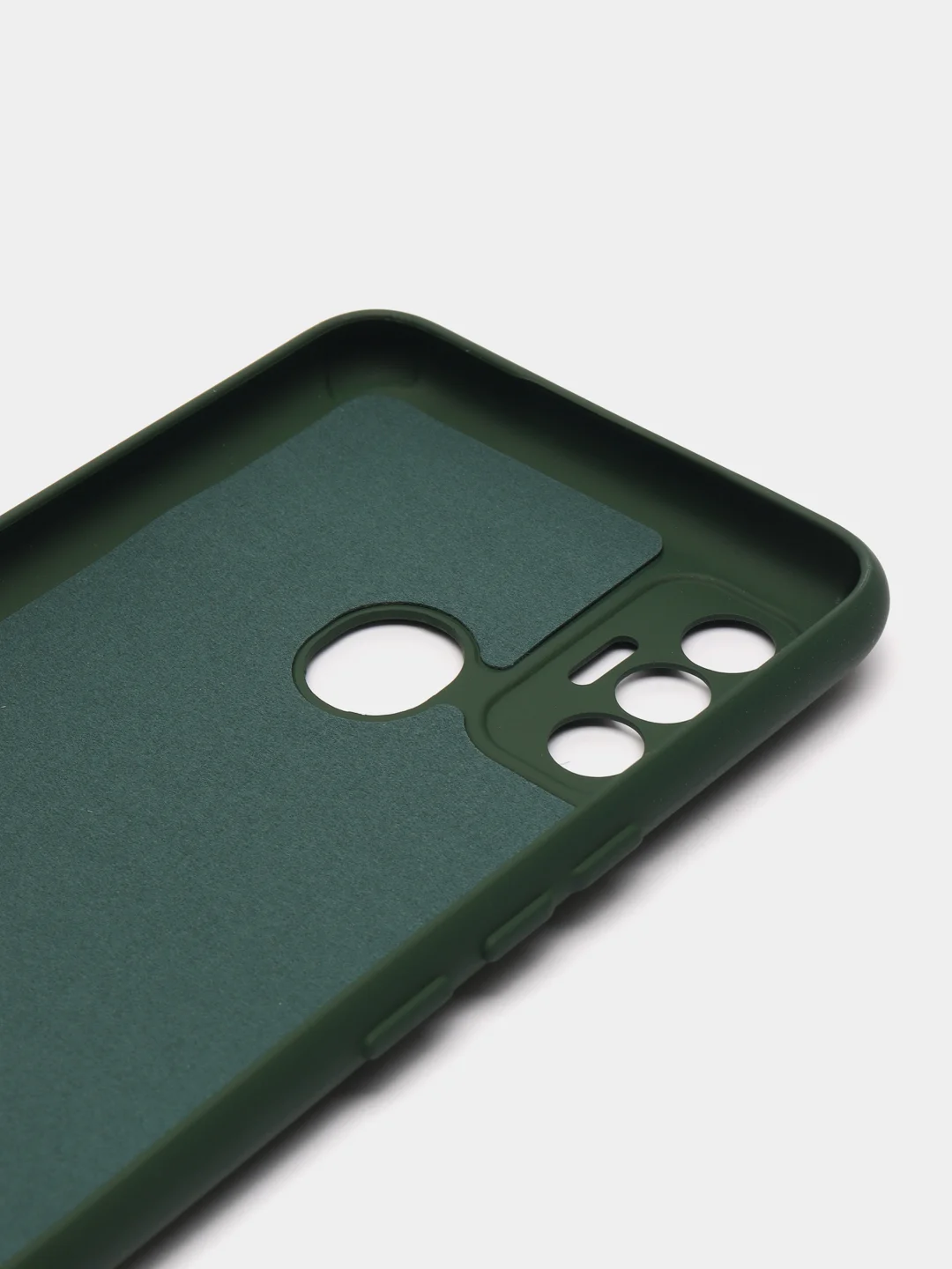 Тёмно-зелёный чехол силиконовый Silicone Cover для Tecno Spark 7 (Техно Спарк 7)