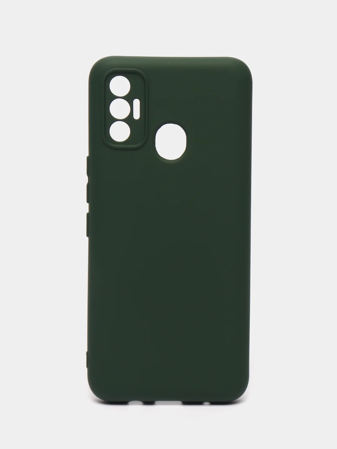 Тёмно-зелёный чехол силиконовый Silicone Cover для Tecno Spark 7 (Техно Спарк 7)