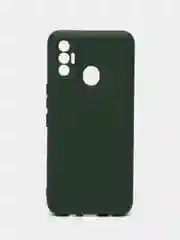 Тёмно-зелёный чехол силиконовый Silicone Cover для Tecno Spark 7 (Техно Спарк 7)