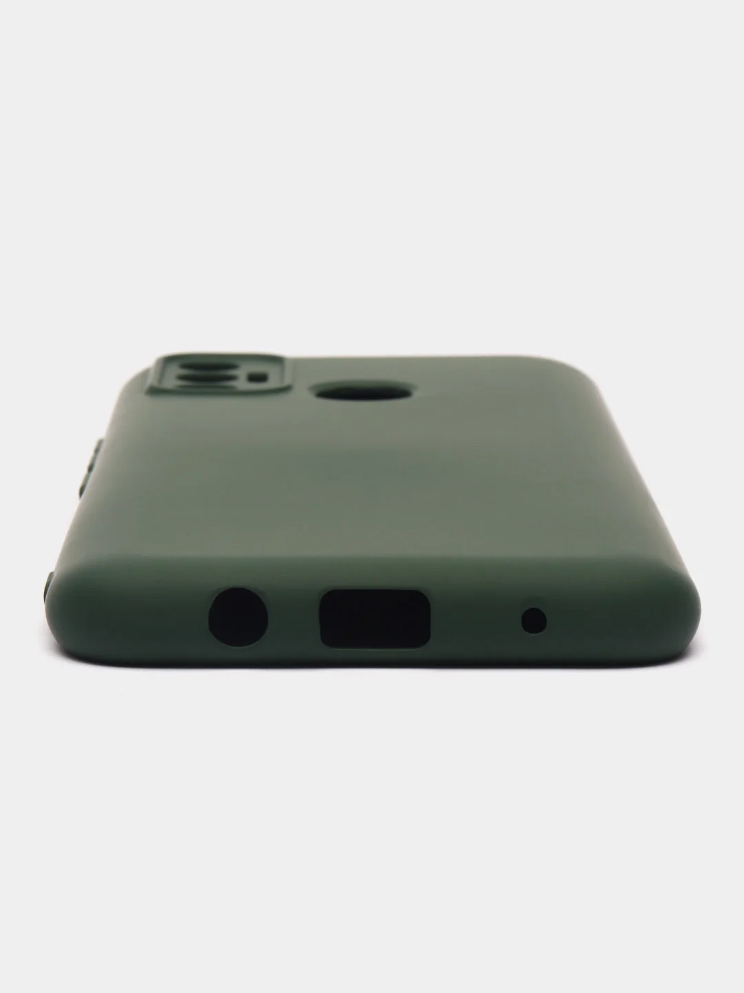 Тёмно-зелёный чехол силиконовый Silicone Cover для Tecno Spark 7 (Техно Спарк 7)