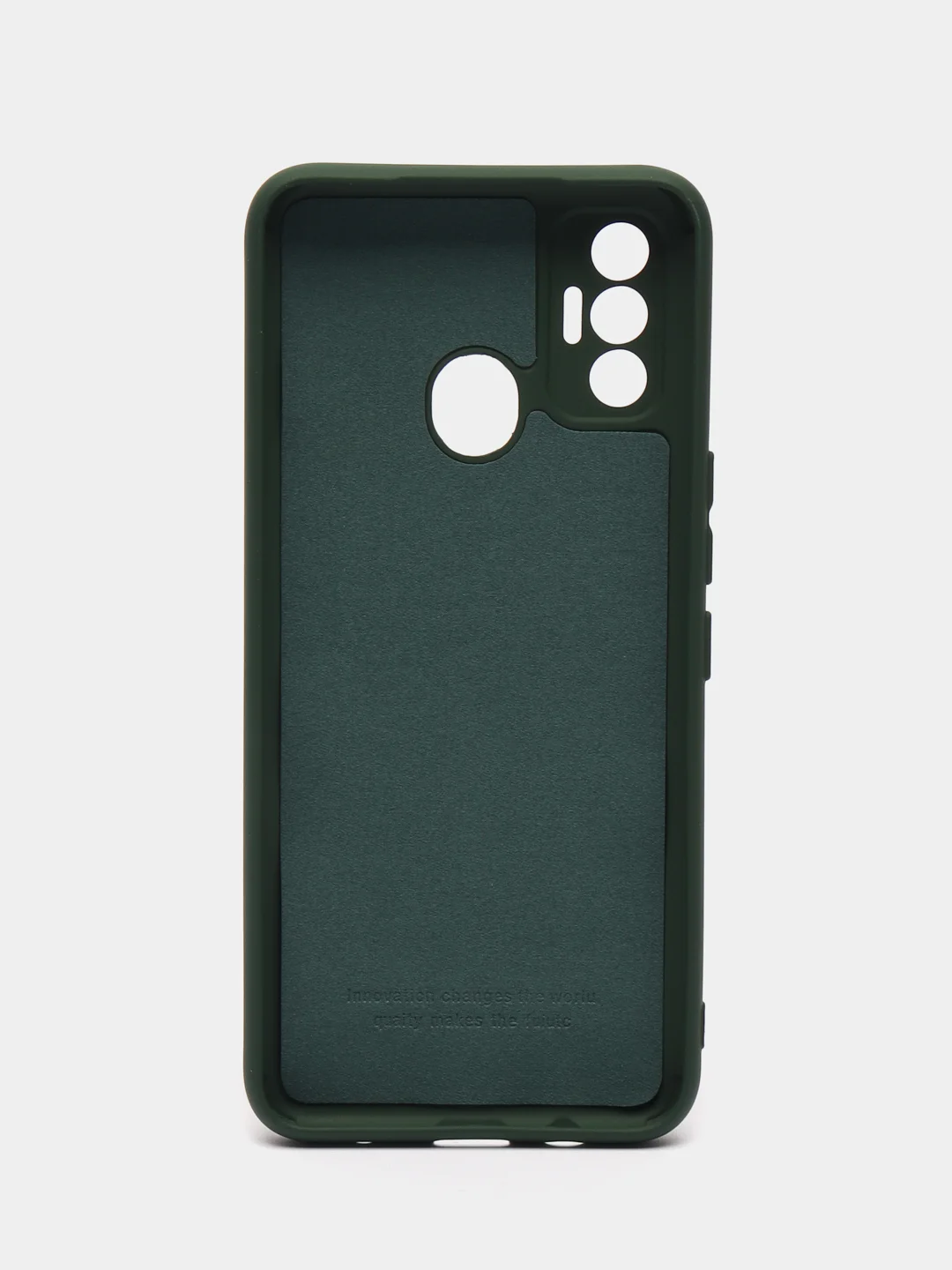 Тёмно-зелёный чехол силиконовый Silicone Cover для Tecno Spark 7 (Техно Спарк 7)