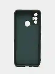 Тёмно-зелёный чехол силиконовый Silicone Cover для Tecno Spark 7 (Техно Спарк 7)