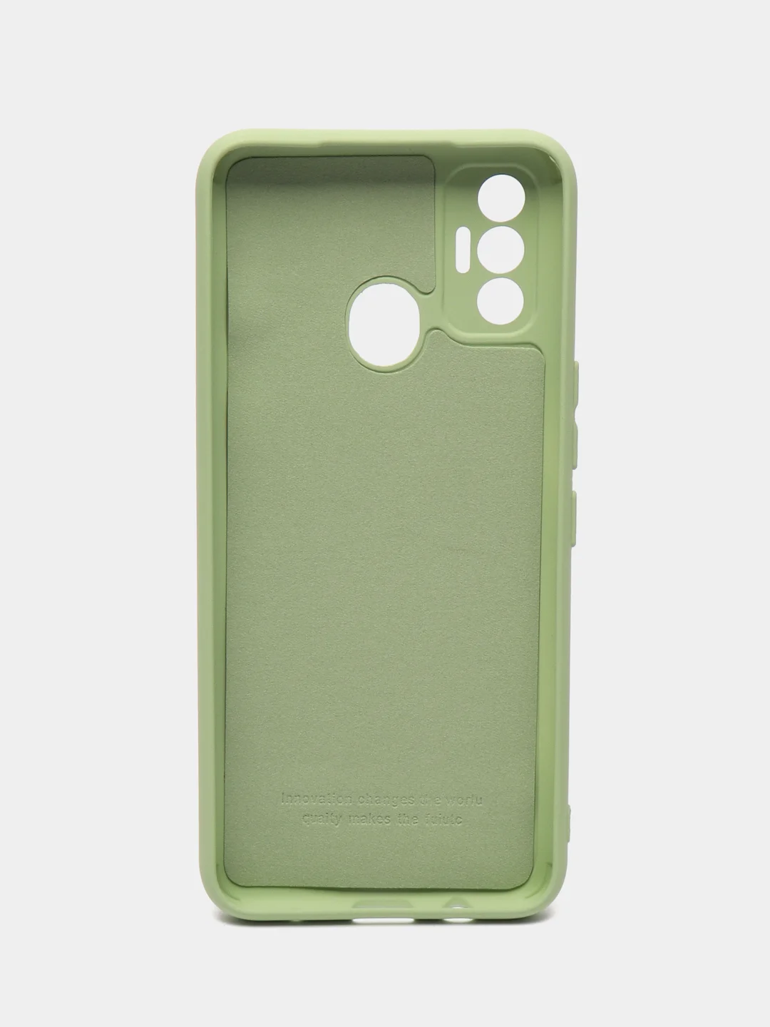 Лайм чехол силиконовый Silicone Cover для Tecno Spark 7 (Техно Спарк 7)