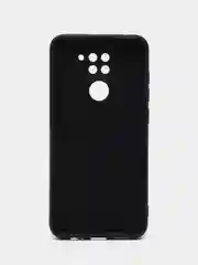 Угольный чехол Xiaomi Redmi Note 9, Редми Нот 9 силиконовый, с закрытым низом и бархатом внутри