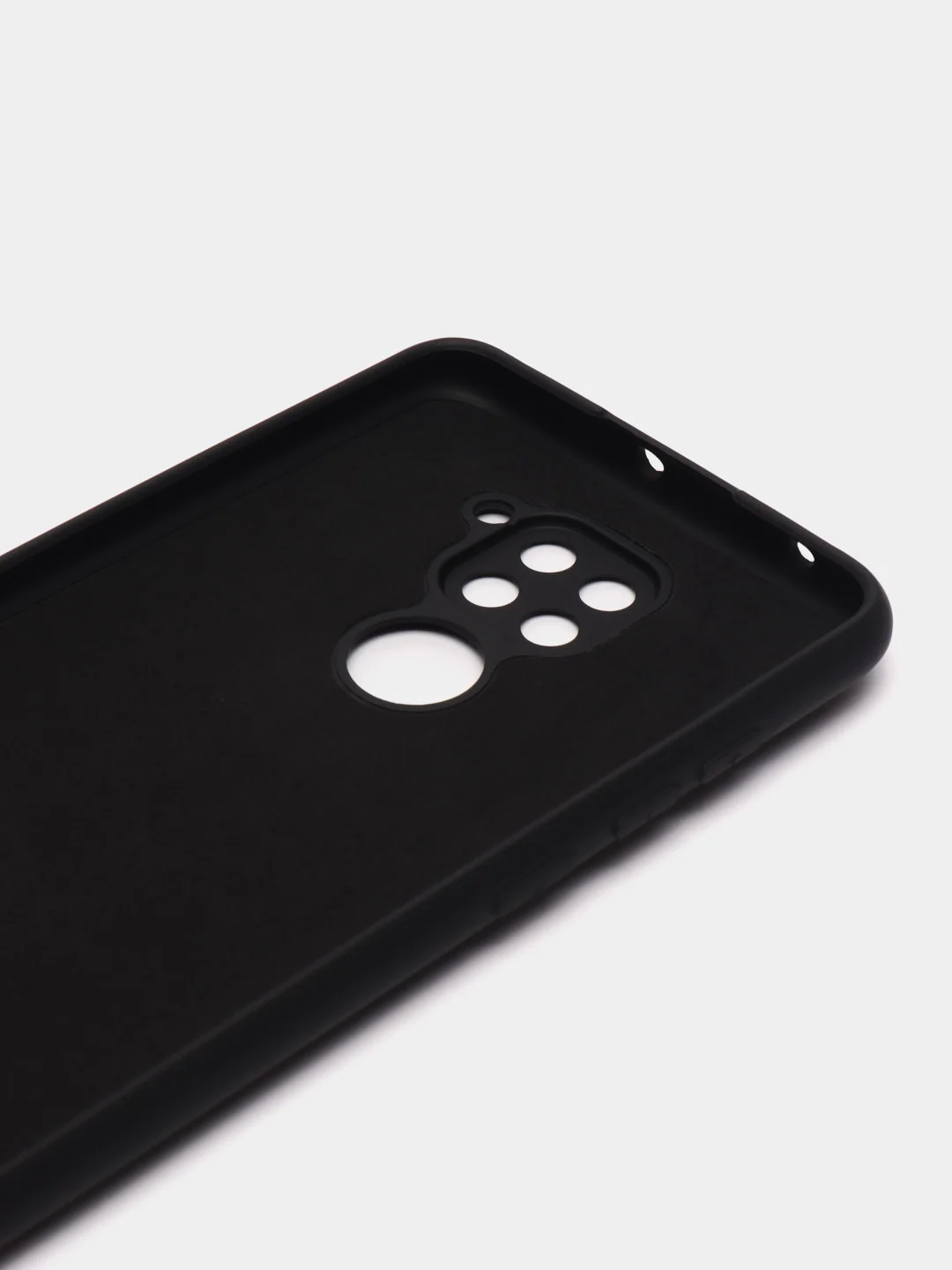 Угольный чехол Xiaomi Redmi Note 9, Редми Нот 9 силиконовый, с закрытым низом и бархатом внутри