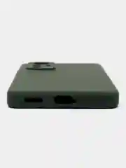 Тёмно-зелёный чехол Xiaomi 12 Lite Сяоми 12 Лайт силиконовый закрый низ бархат внутри Silicone Cover