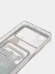 Черный чехол Xiaomi Poco X4 Pro (Сяоми Поко Х4 Про), прозрачный, с карманом для карты, с рисунком