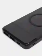 Черный повербанк, 8000 mAh с беспроводной зарядкой для смартфонов