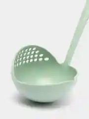 Бирюзовый половник шумовка, дуршлаг кухонный