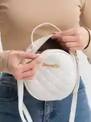 Белый женская сумка, круглая, 5 цветов