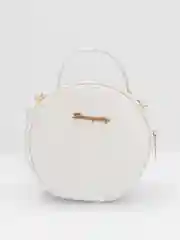 Белый женская сумка, круглая, 5 цветов
