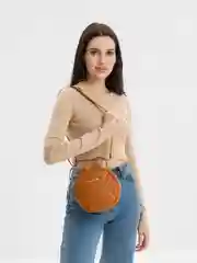 Медный женская сумка, круглая, 5 цветов