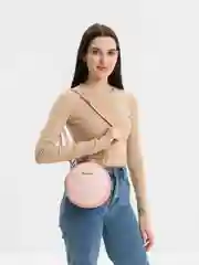 Розовый женская сумка, круглая, 5 цветов