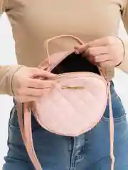 Розовый женская сумка, круглая, 5 цветов