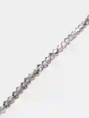 Серый стеклянные бусины "Биконусы" на нити, 4 мм