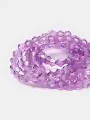 Лавандовый стеклянные бусины "Биконусы", на нити, 3 мм