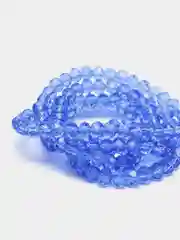 Лазурный стеклянные бусины "Рондели", на нити, 3 мм