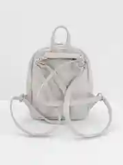 Серый рюкзак мини, искусственная кожа, 3 цвета, 22*19 см, с декором