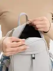 Серый рюкзак мини, искусственная кожа, 3 цвета, 22*19 см, с декором