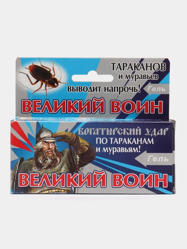 Гель шприц 45 г "Великий воин" от тараканов и муравьев, насекомых