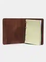 Белый ежедневник в деревянной обложке