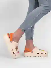 Бежевый сабо женские, с джибитсами