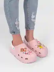 Розовый сабо женские, с джибитсами