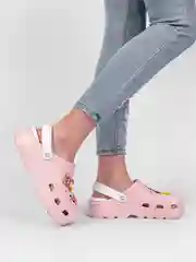 Розовый сабо женские, с джибитсами